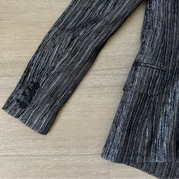 Isabel Marant Denel Double-Breasted Metallic Cocktail Blazer - Picture 3 of 13